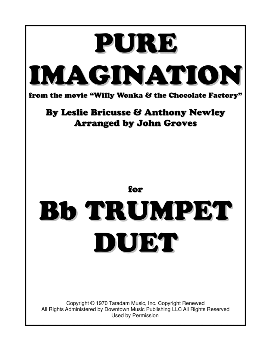 Pure Imagination Trumpet Duet scores gallery preview page 1