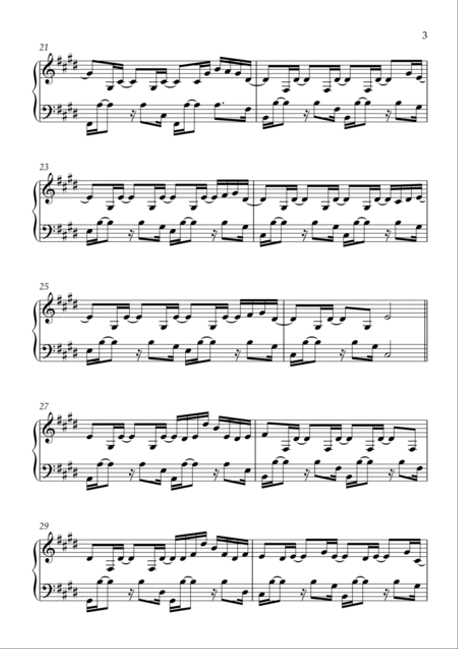 Fahrtwind - Radio Edit Piano Solo scores gallery preview page 3