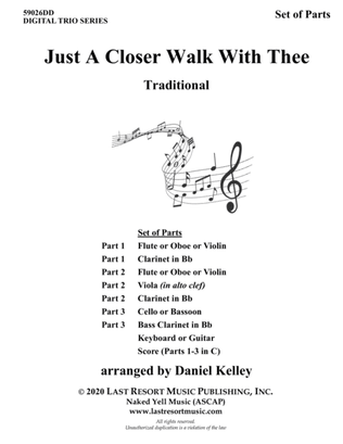 Just A Closer Walk With Thee for String Trio (or Wind Trio or Mixed Trio) Music for Three