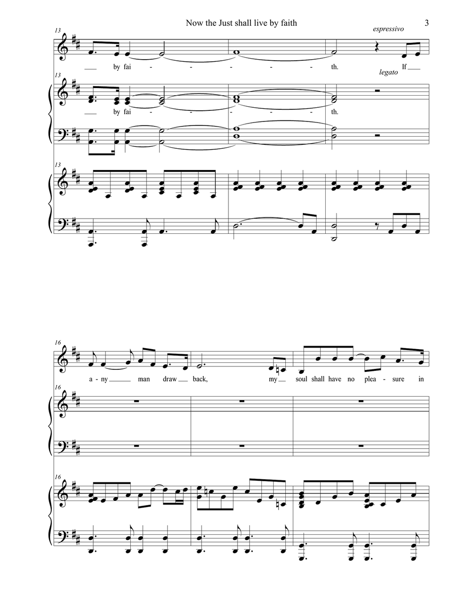 Now the Just shall live by faith Choir scores gallery preview page 3
