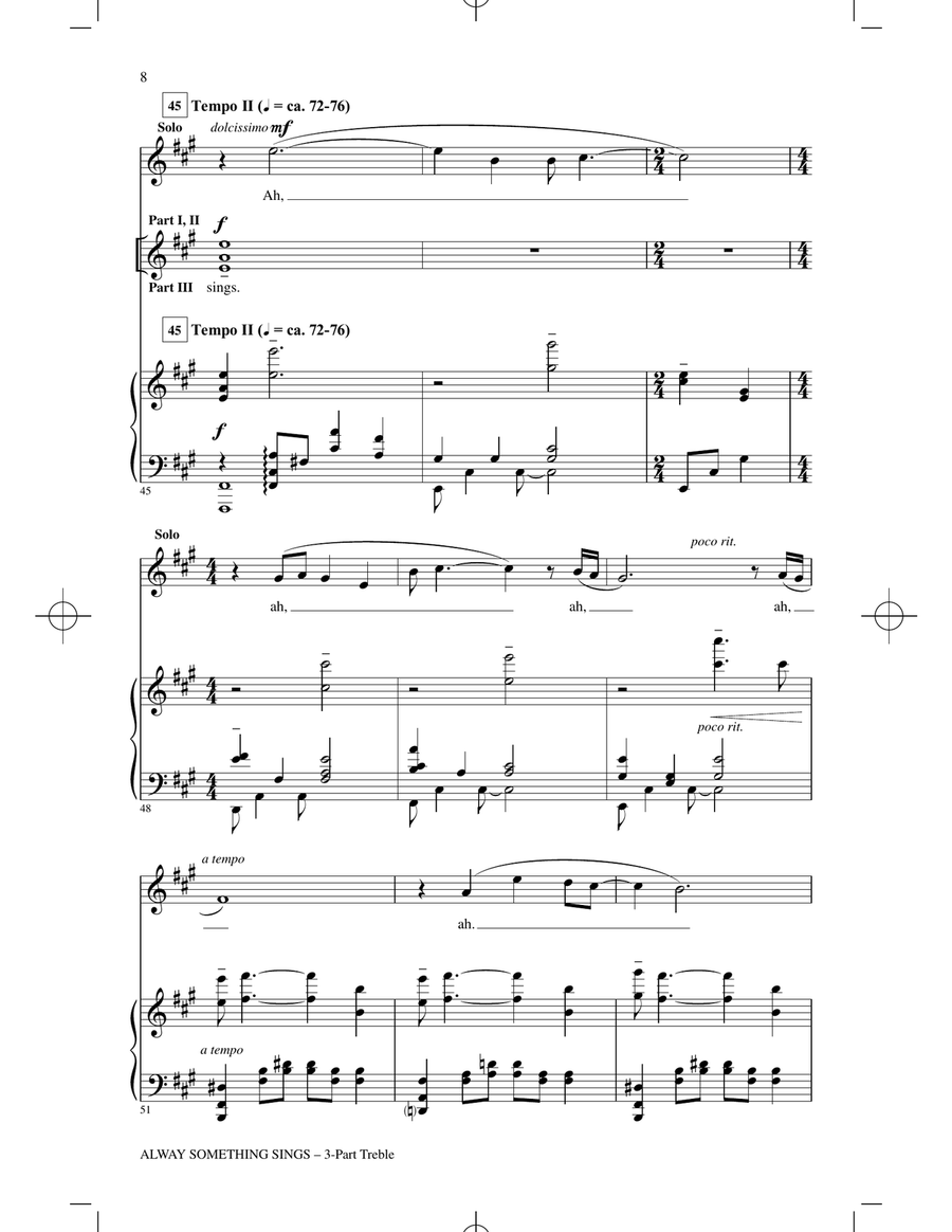 Alway Something Sings 3-Part scores gallery preview page 6