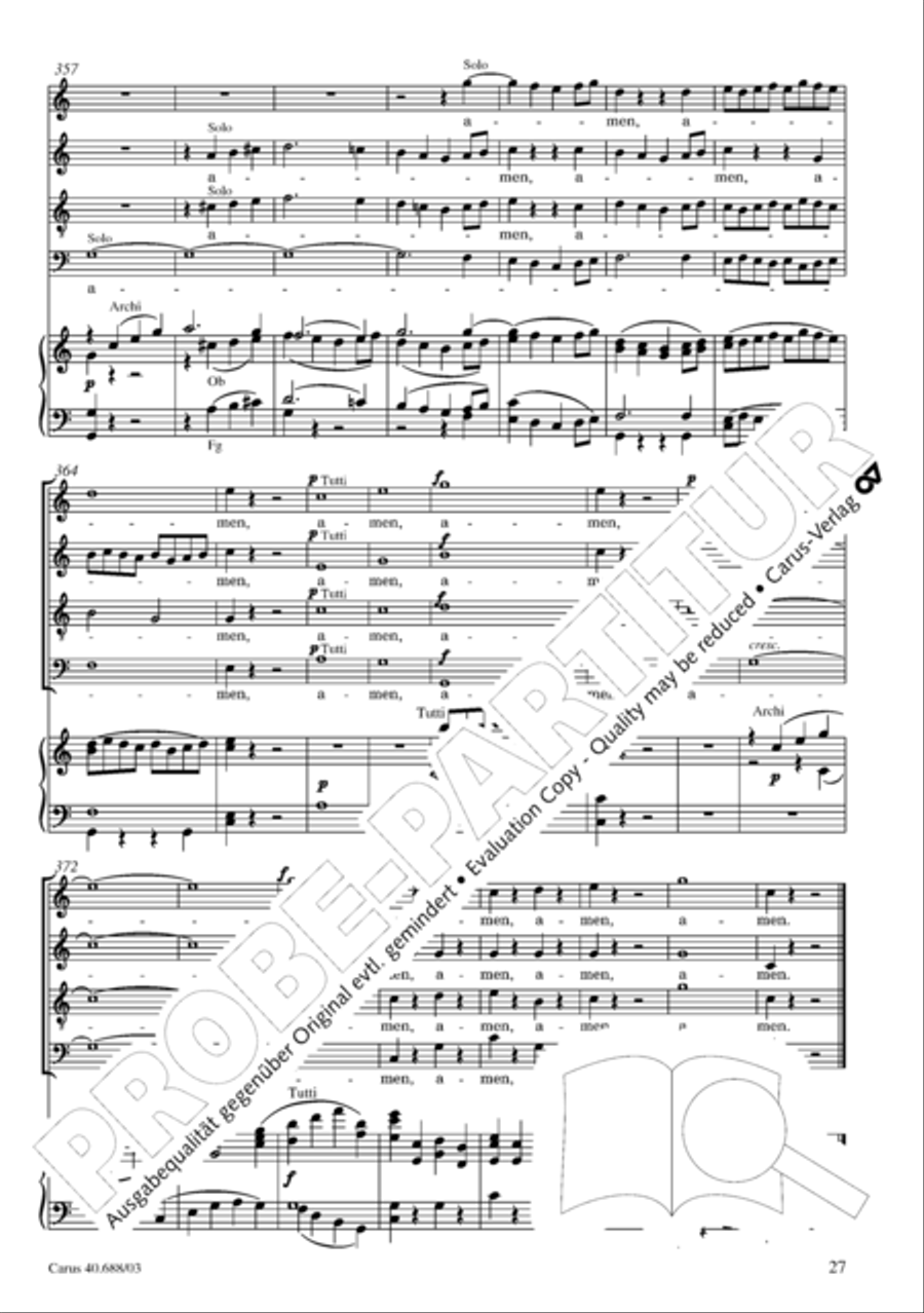 Mass in C Major 4-Part scores gallery preview page 28