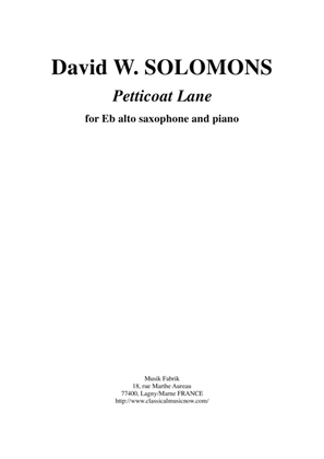 David Warin Solomons: Petticoat Lane for Eb alto saxophone and piano