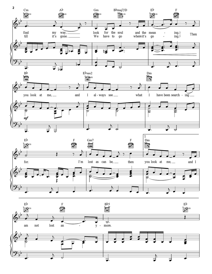 Then You Look At Me Piano, Vocal, Guitar scores gallery preview page 2