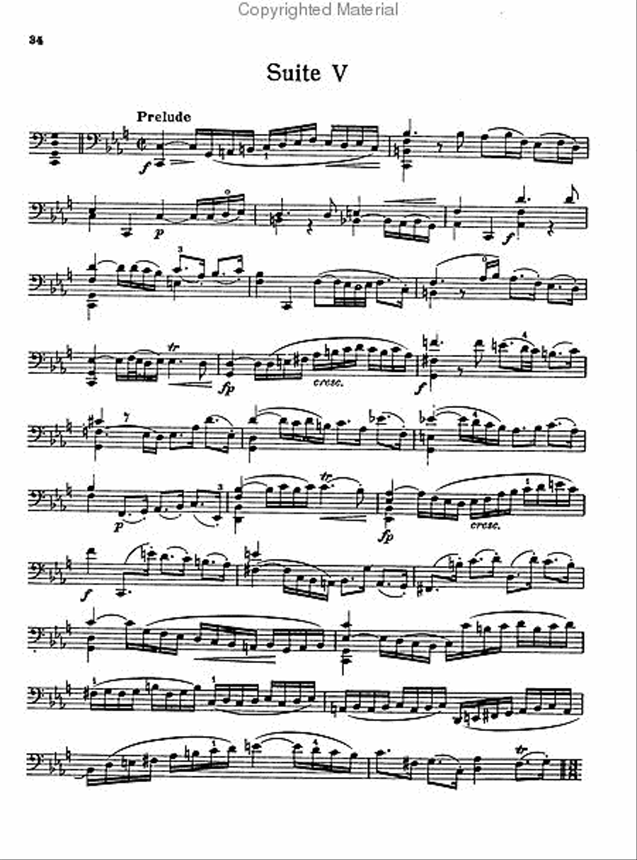 6 Suites Cello Solo scores gallery preview page 3