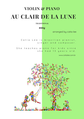 Book cover for Au clair de la lune - Duet for Violin and Piano D major