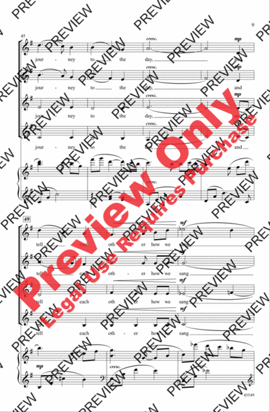 I Sing to Use the Waiting SSAA scores gallery preview page 8