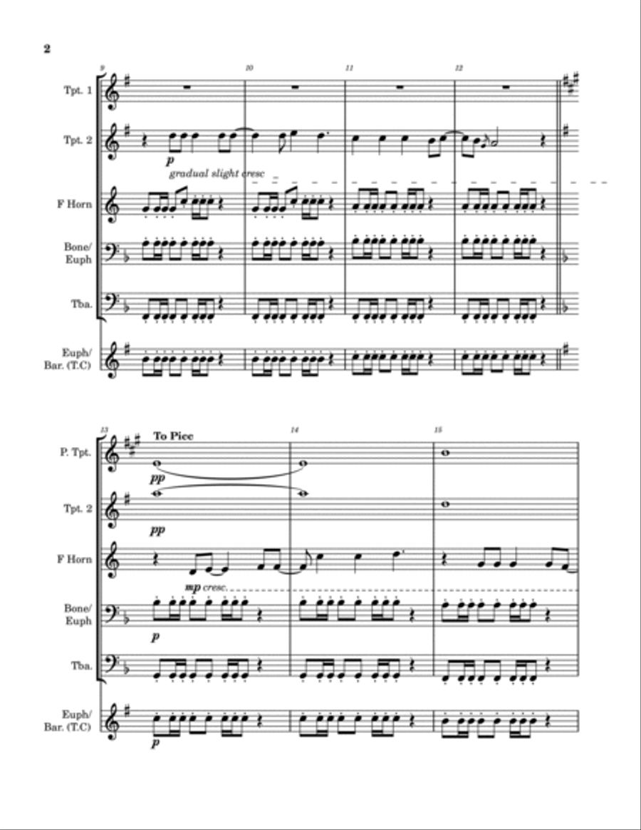 We Belong Brass Quintet scores gallery preview page 2