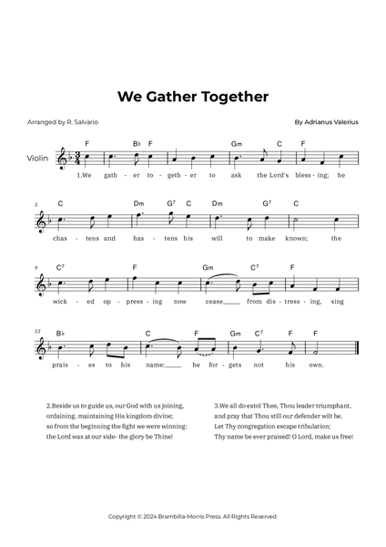 We Gather Together - Violin image number null