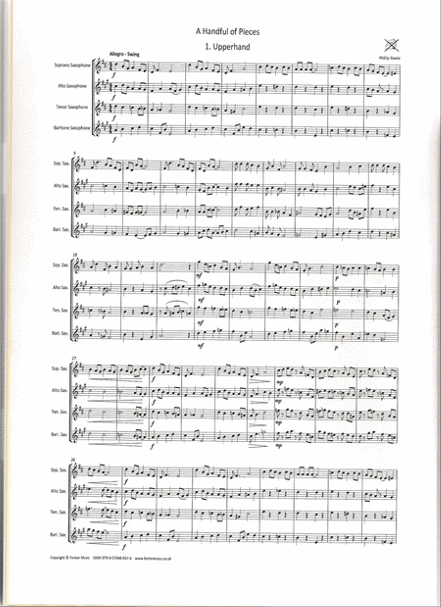 A Handful of Pieces Saxophone Quartet scores gallery preview page 2
