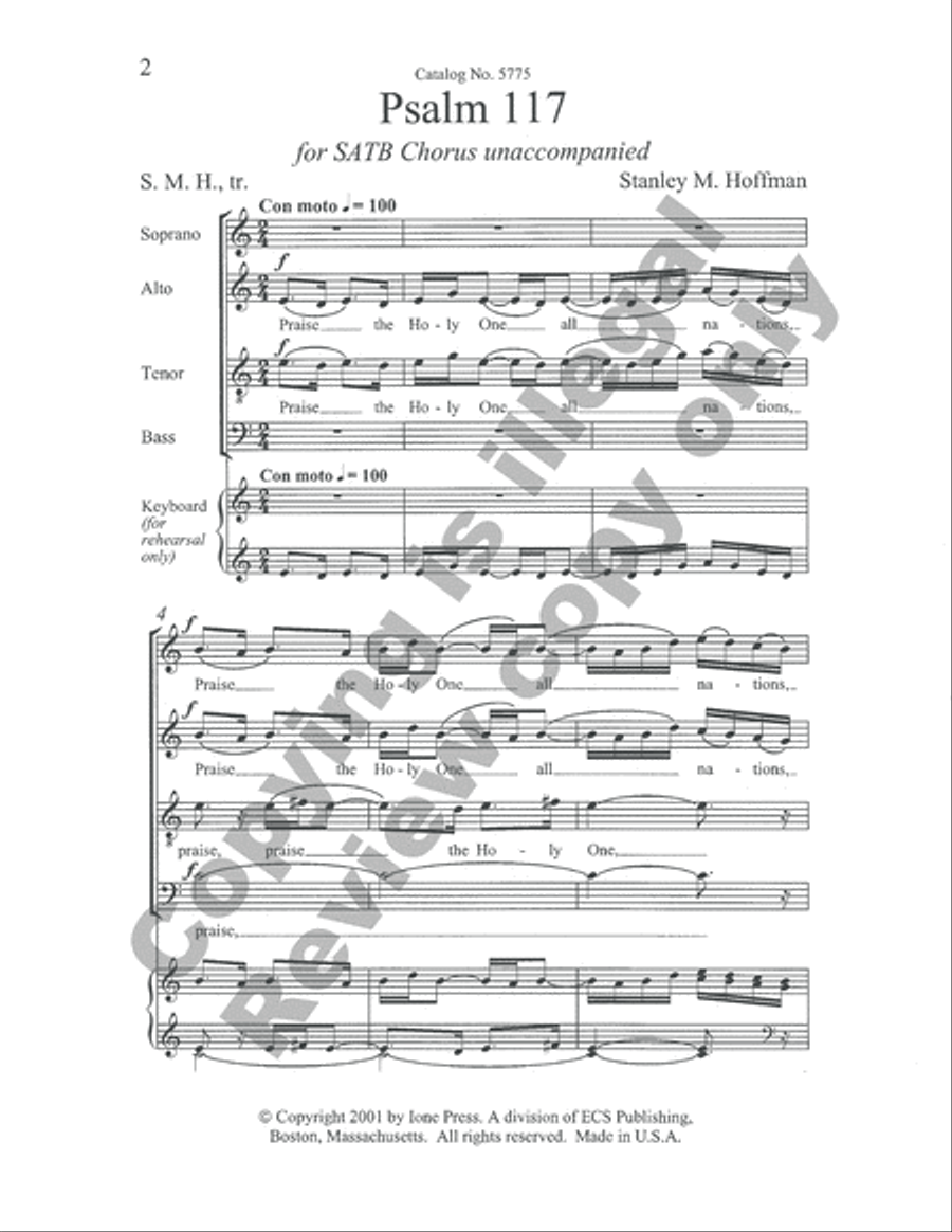 Psalm 117 4-Part scores gallery preview page 7