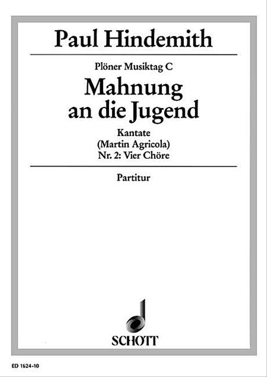 Mahnung an die Jugend Mahnung an die Jugend Choir scores gallery preview page 1