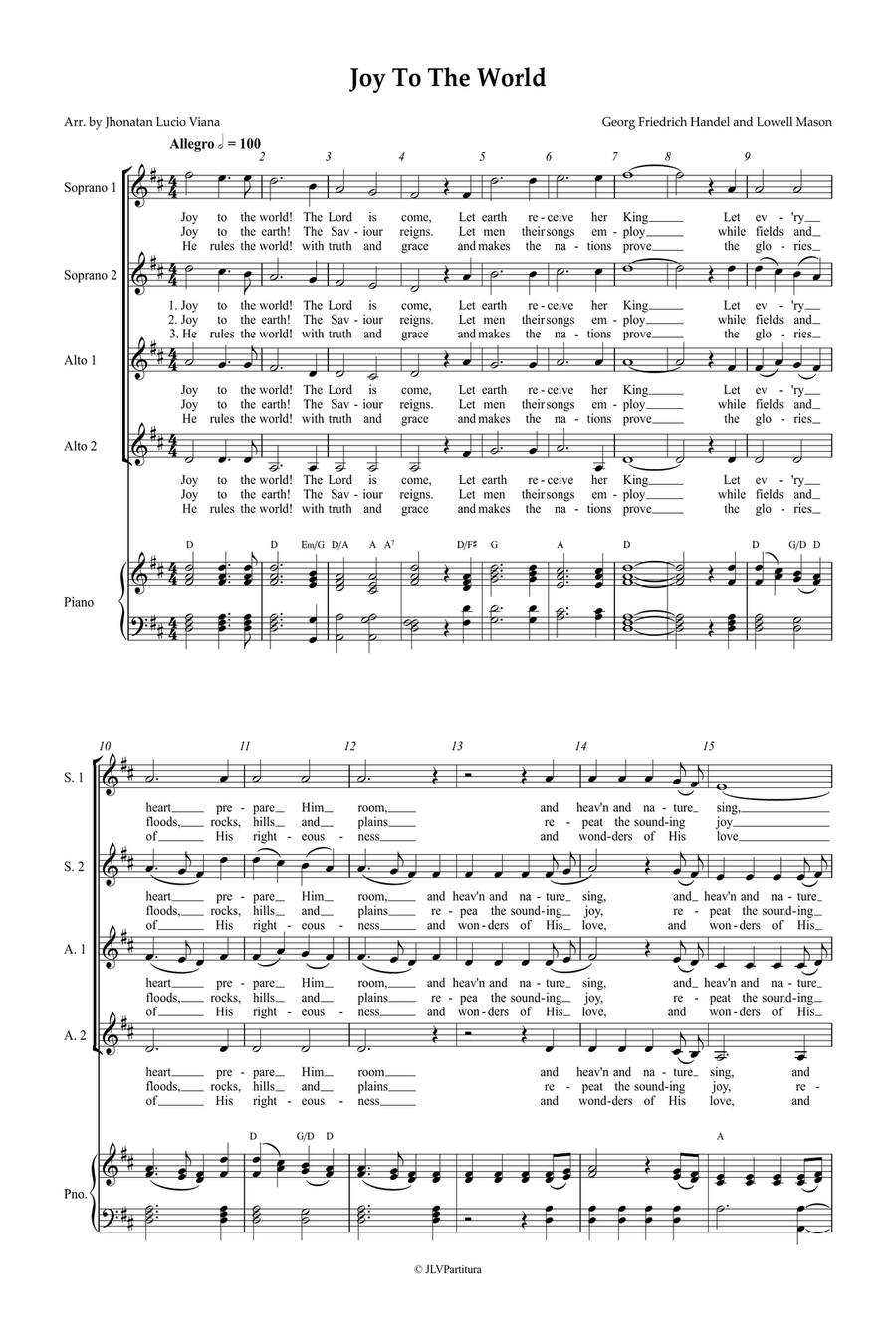 Joy To The World Small Ensemble scores gallery preview page 1