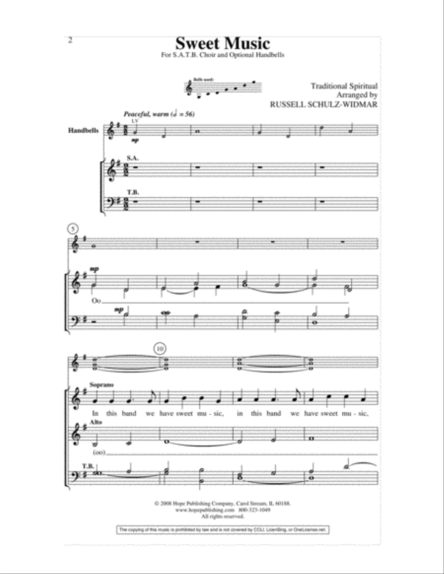 Sweet Music 4-Part scores gallery preview page 2
