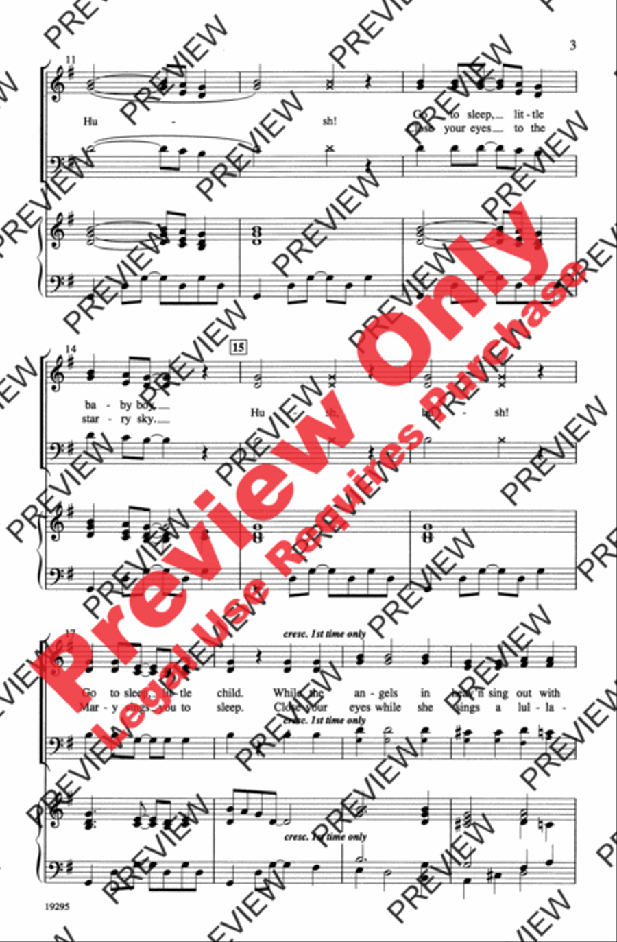 Hush! 3-Part scores gallery preview page 3