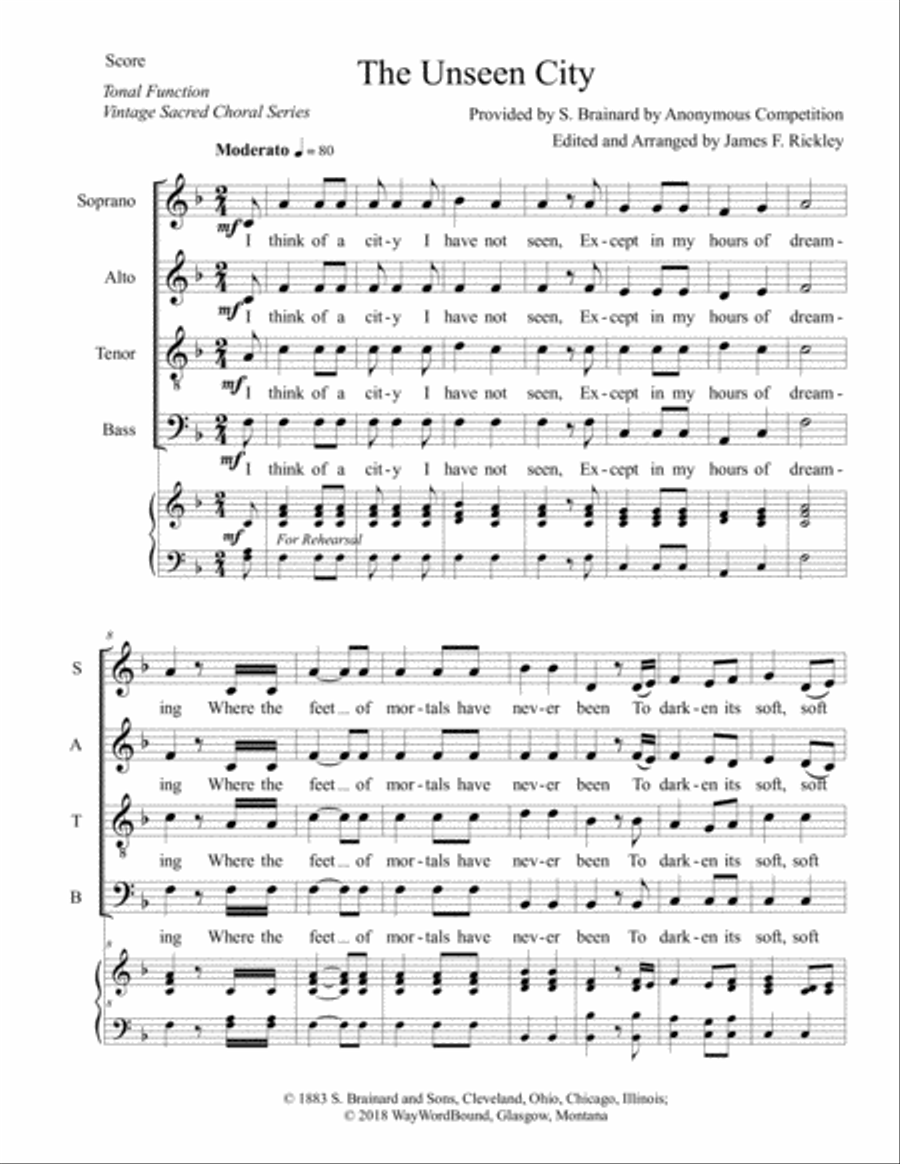 The Unseen City 4-Part scores gallery preview page 1