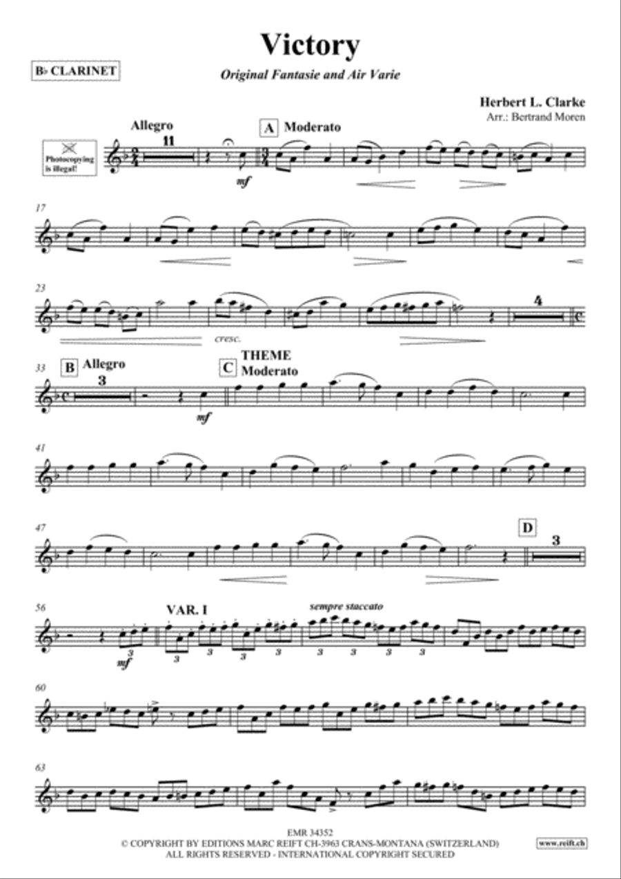 Victory Clarinet Solo scores gallery preview page 2