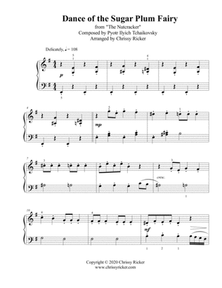Book cover for Dance of the Sugar Plum Fairy from "The Nutcracker" - early intermediate piano