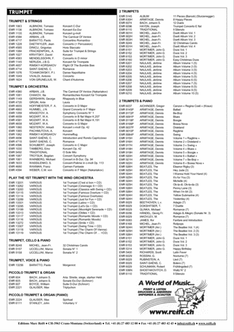 12 Duets in Style of Vivaldi Trumpet Duet scores gallery preview page 11