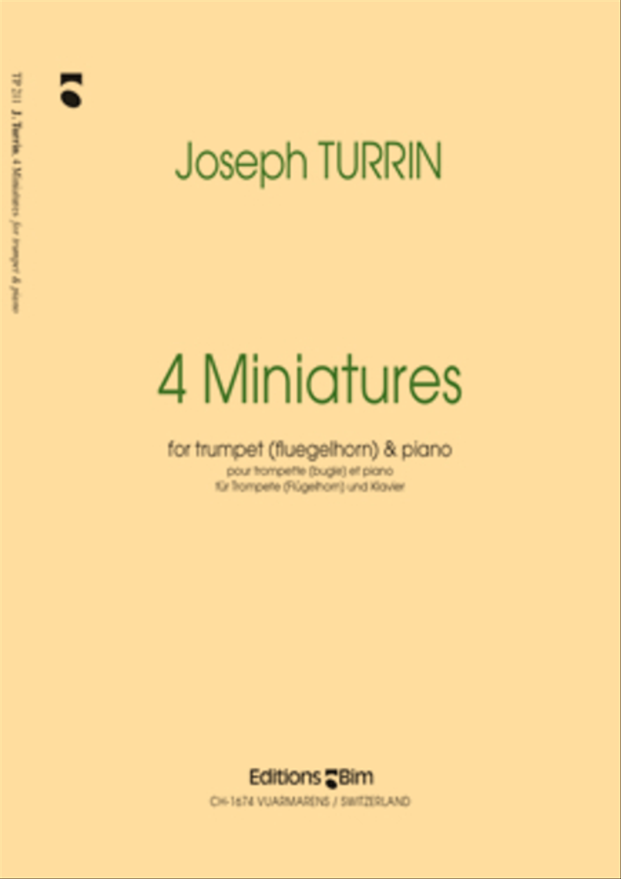 Four Miniatures Trumpet Solo scores gallery preview page 1