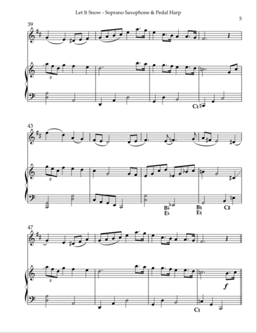 Let It Snow! Let It Snow! Let It Snow! Soprano Saxophone scores gallery preview page 5