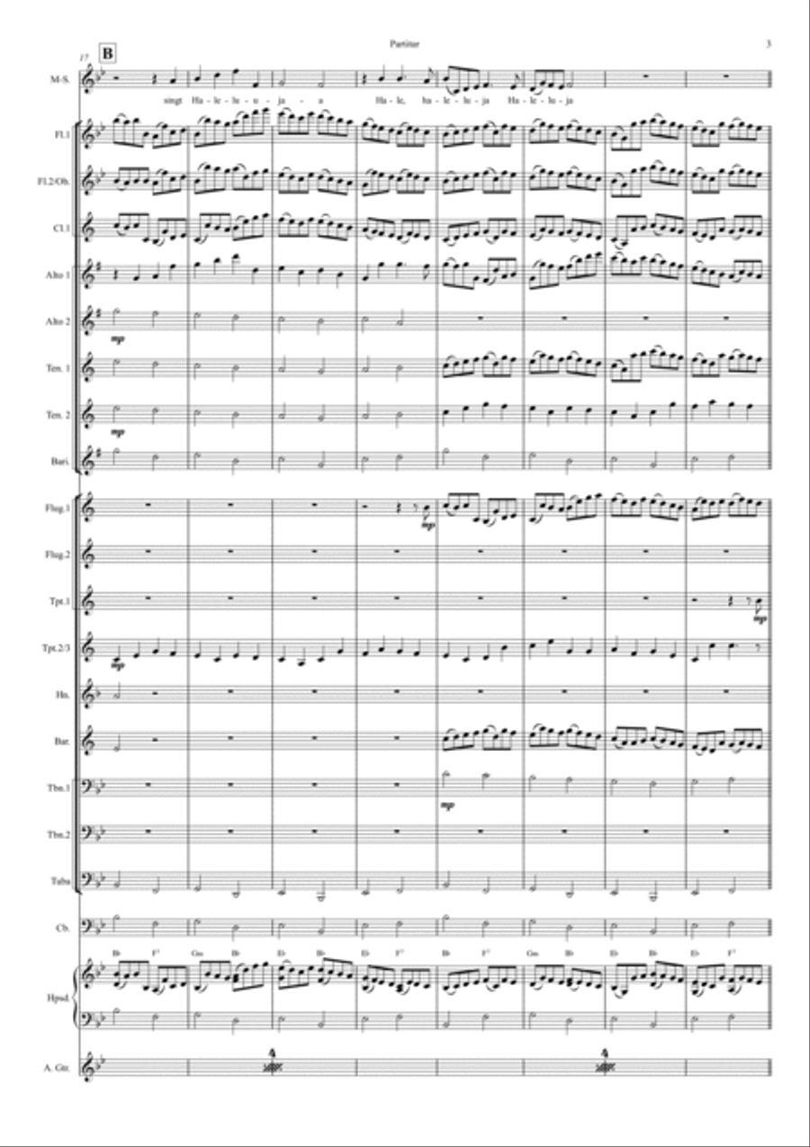 Canon in D (Bb) - Pachelbel - Voc. Opt - Concert Band Concert Band scores gallery preview page 3