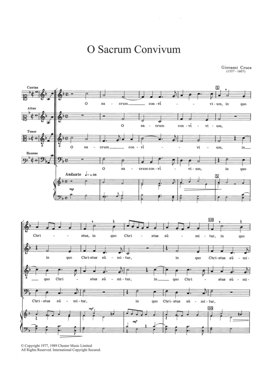 O Sacrum Convivium Choir scores gallery preview page 1