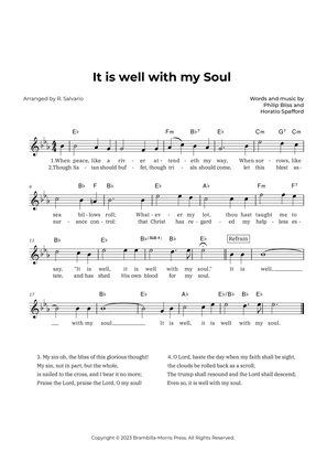 Book cover for It is Well with My Soul (Key of E-Flat Major)