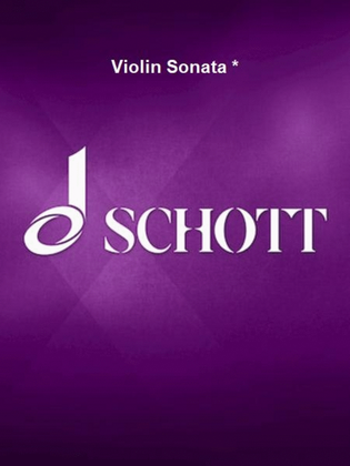 Book cover for Violin Sonata *