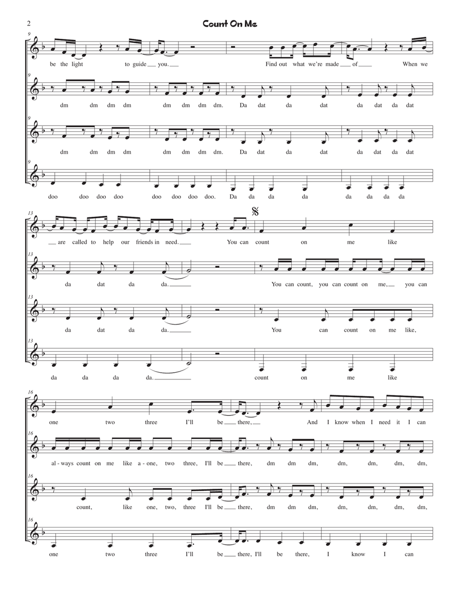 Count On Me SSAA scores gallery preview page 2
