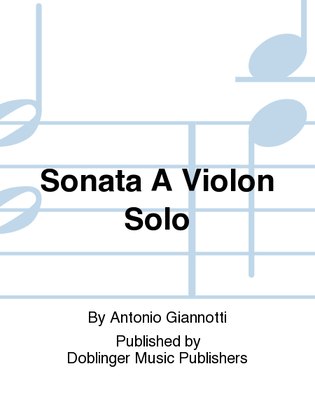 Sonata a Violon solo
