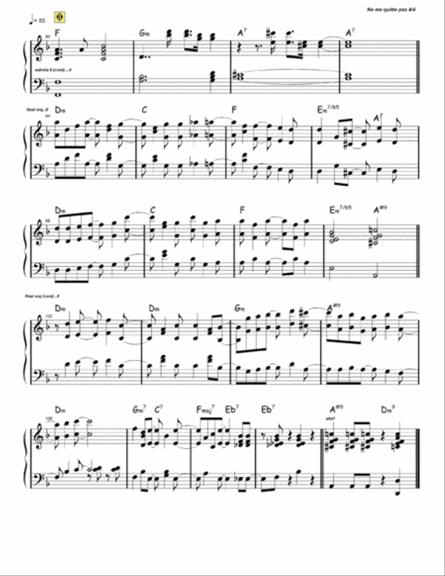 Ne Me Quitte Pas String Duet scores gallery preview page 4