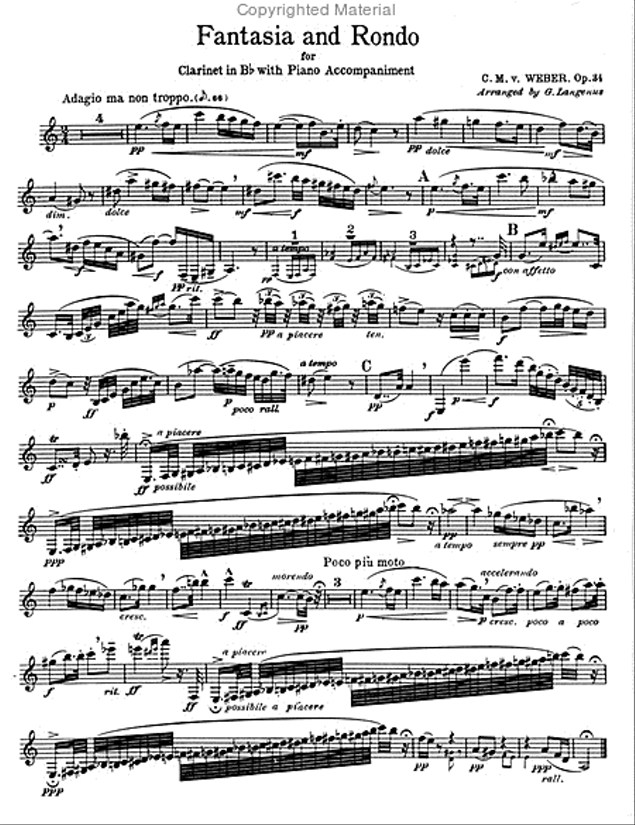 Fantasia & Rondo Clarinet Solo scores gallery preview page 2