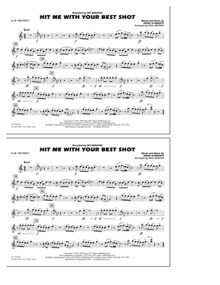 Book cover for Hit Me with Your Best Shot - 1st Bb Trumpet