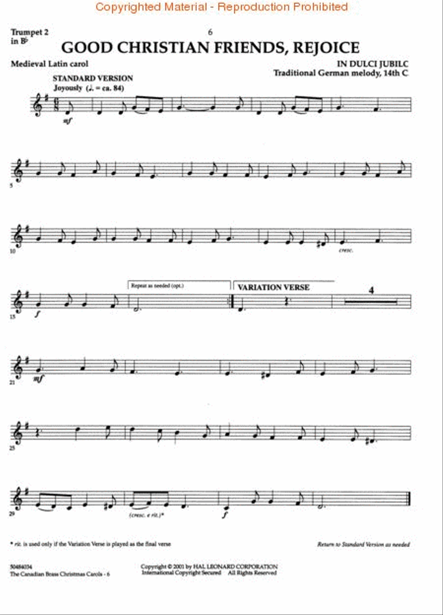 Christmas Carols (Trumpet 2)