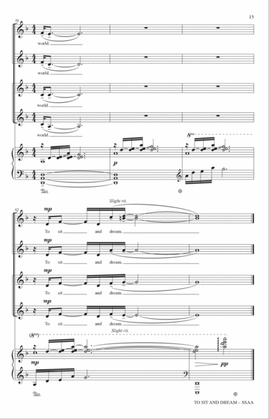 To Sit And Dream SSA scores gallery preview page 13