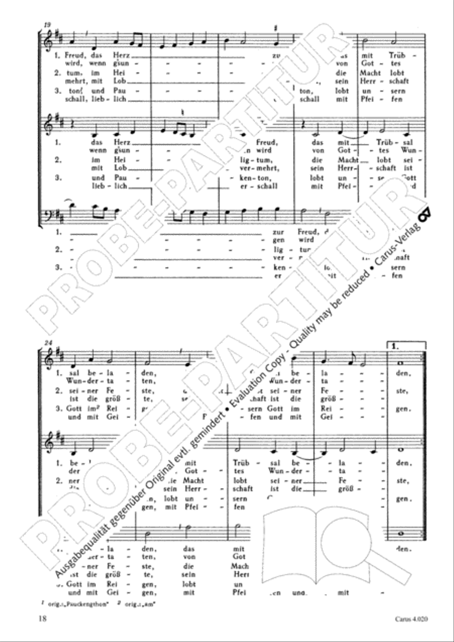 Calvisius: Tricinia. Psalmen und Motetten zu drei Stimmen Choir scores gallery preview page 19