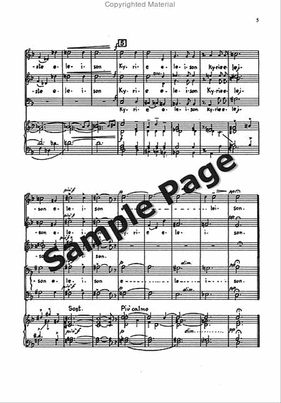 Messa Breve For Mixed Choir (3 Voices Stb) And Organ STB scores gallery preview page 4
