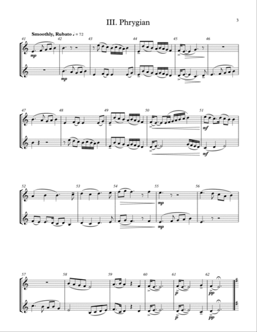 Seven Modes, Seven Duets - Bb Treble Transposition Small Ensemble scores gallery preview page 3