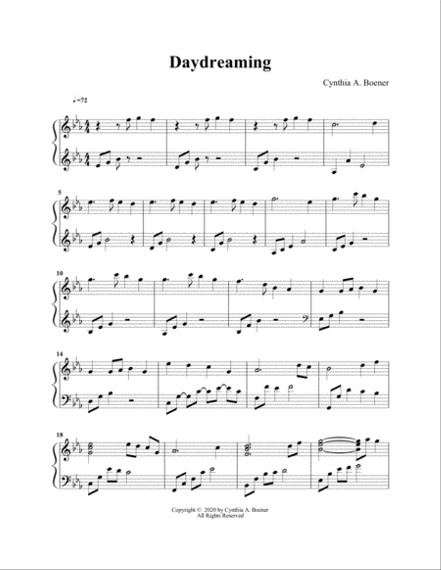 Daydreaming Daydreaming Harp scores gallery preview page 1