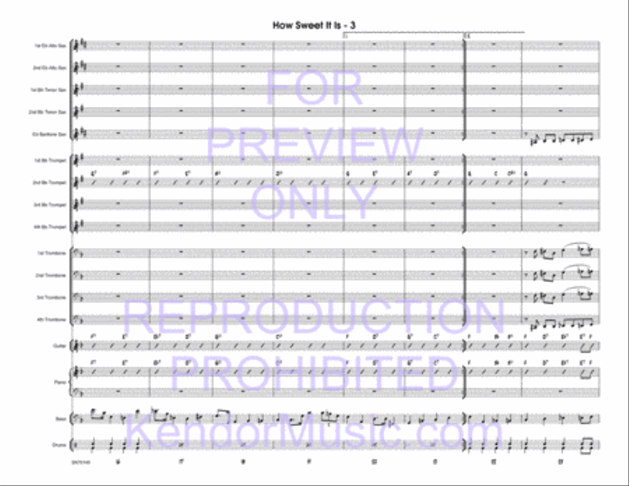 How Sweet It Is How Sweet It Is Jazz Ensemble scores gallery preview page 4