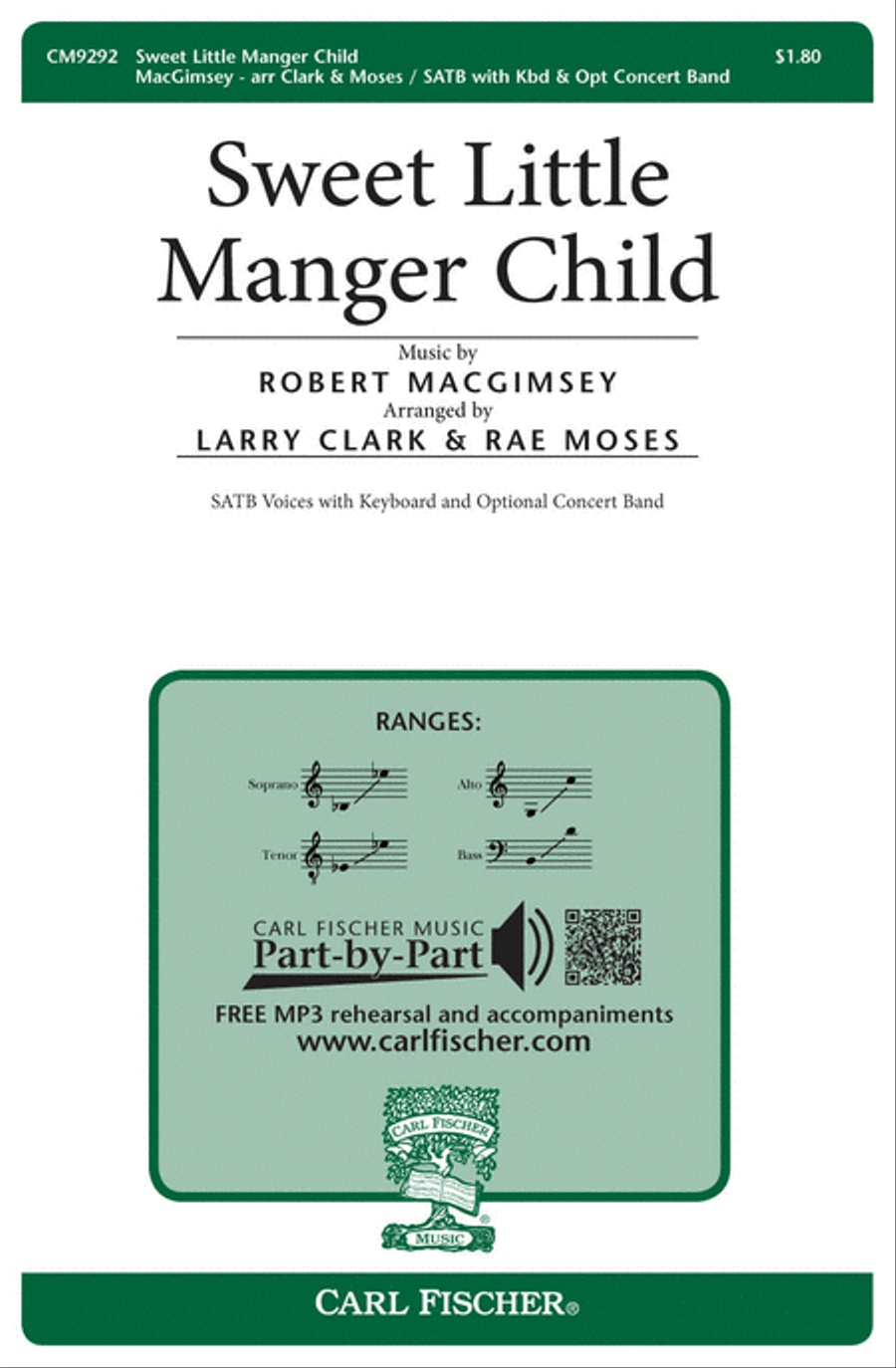 Sweet Little Manger Child 4-Part scores gallery preview page 1