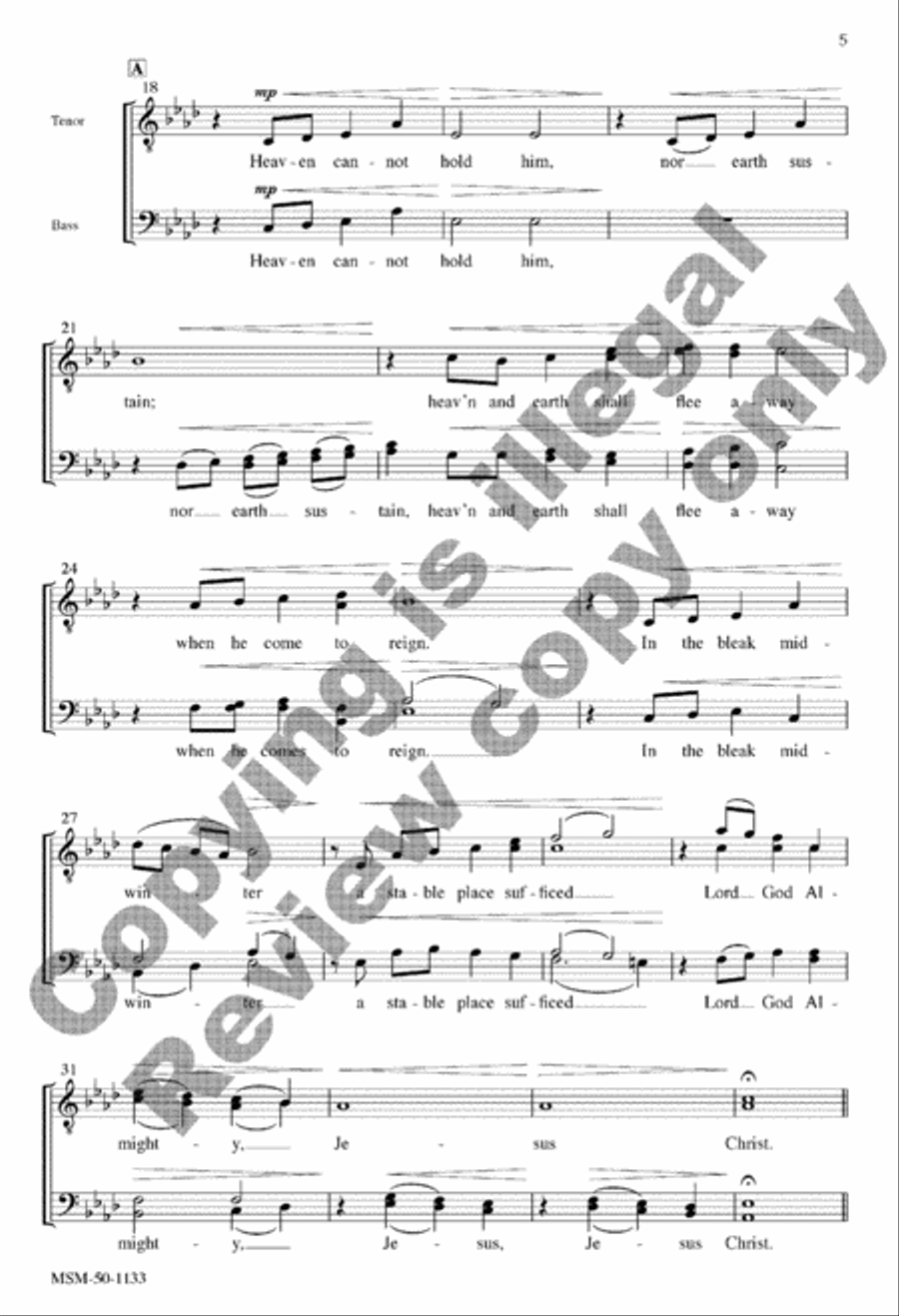 In the Bleak Midwinter Divisi scores gallery preview page 15