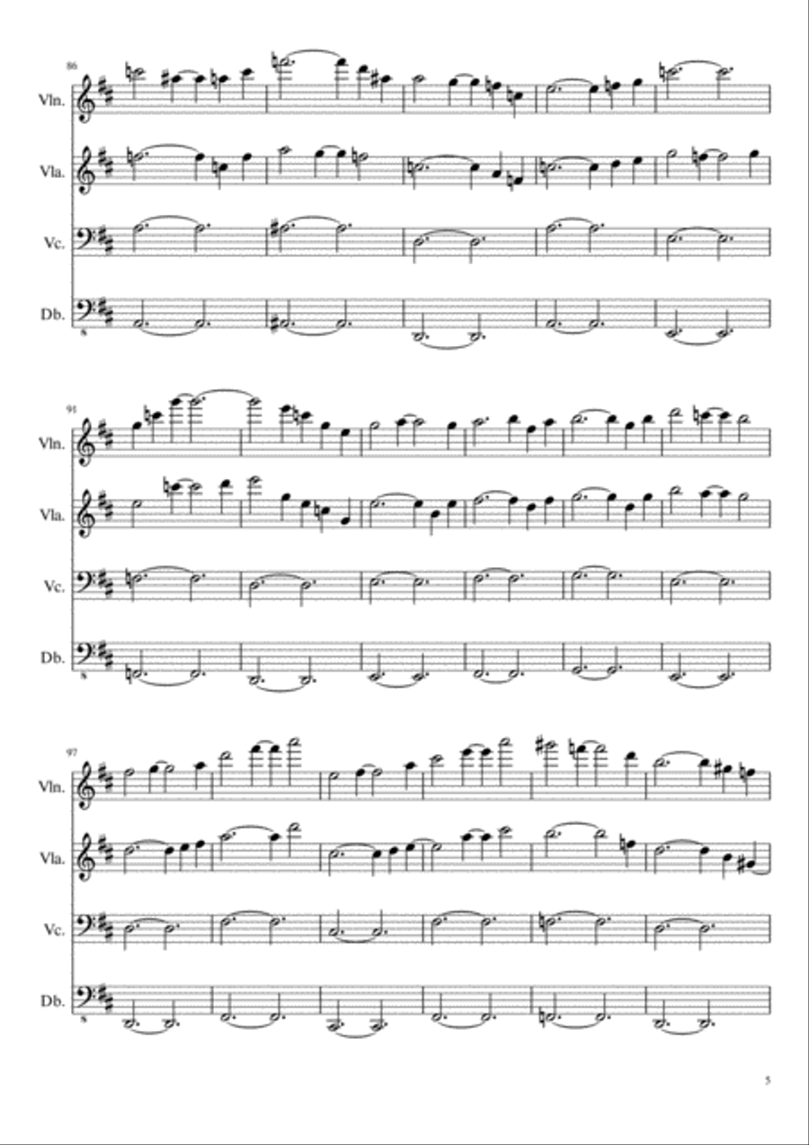 Arcadia - String Quartet in D Major String Quartet scores gallery preview page 5