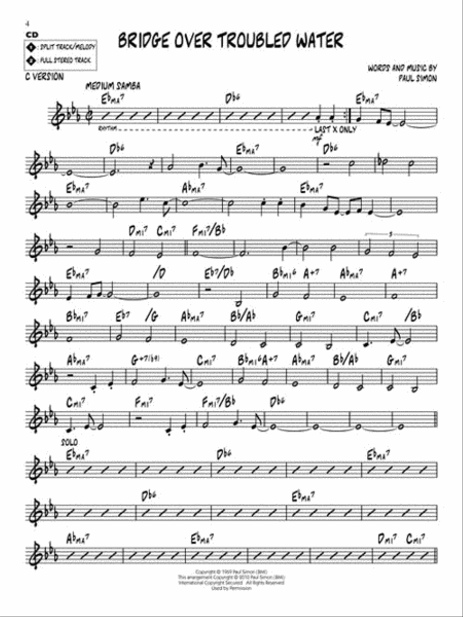 Paul Simon Paul Simon C Instrument scores gallery preview page 4