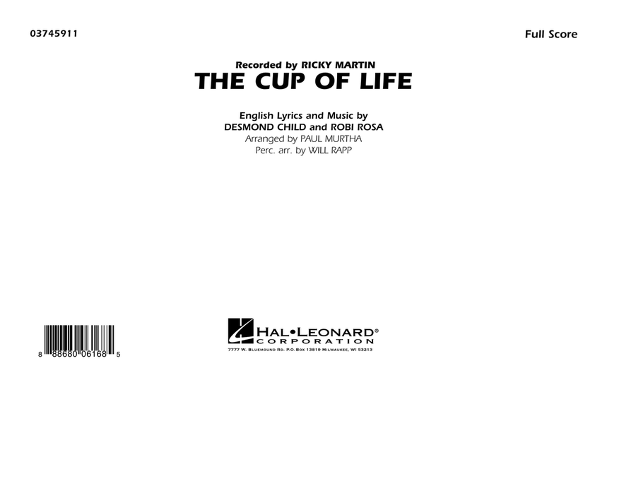 The Cup of Life - Conductor Score (Full Score) Marching Band scores gallery preview page 1