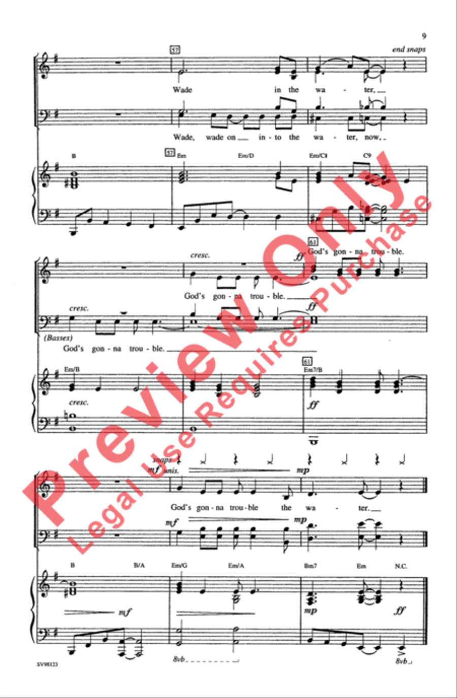 Wade in the Water 4-Part scores gallery preview page 8