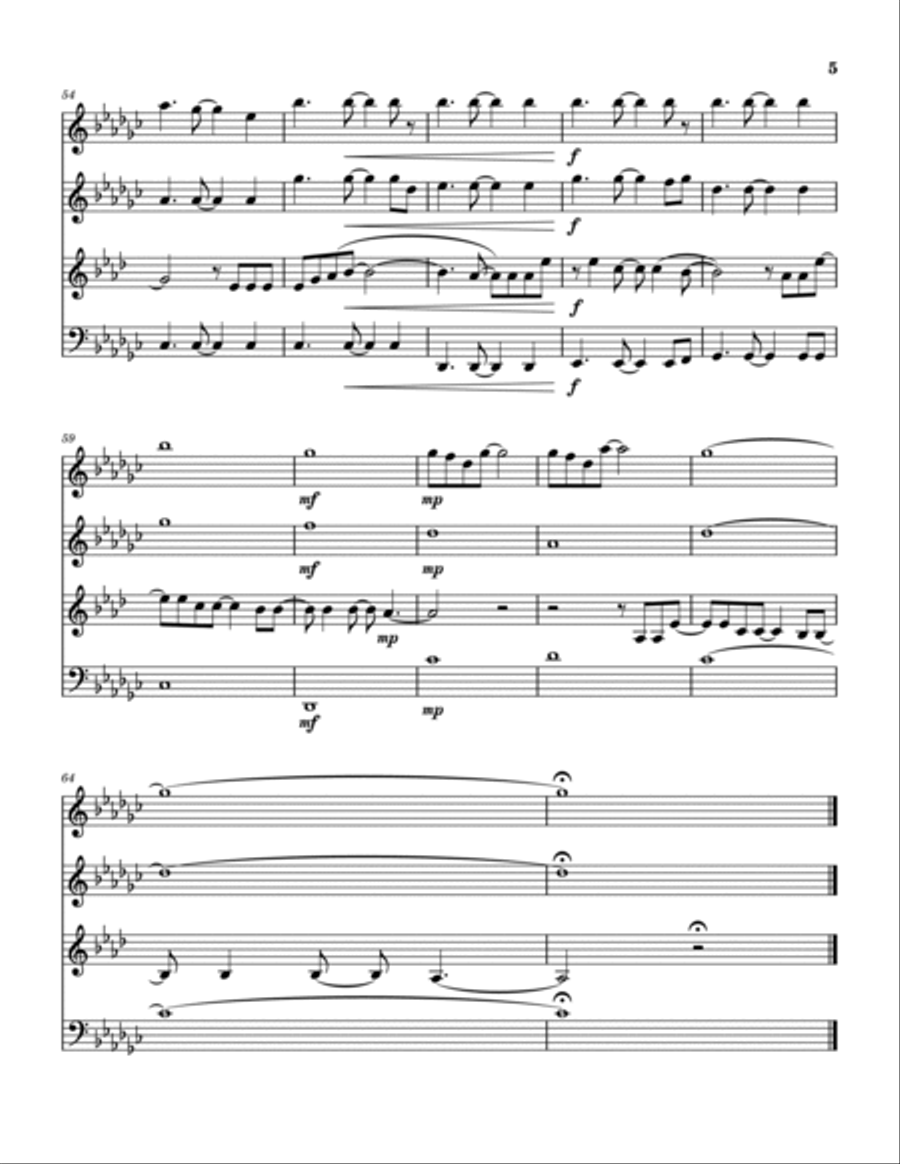 Little Voice - Main Title Theme Woodwind Quartet scores gallery preview page 6