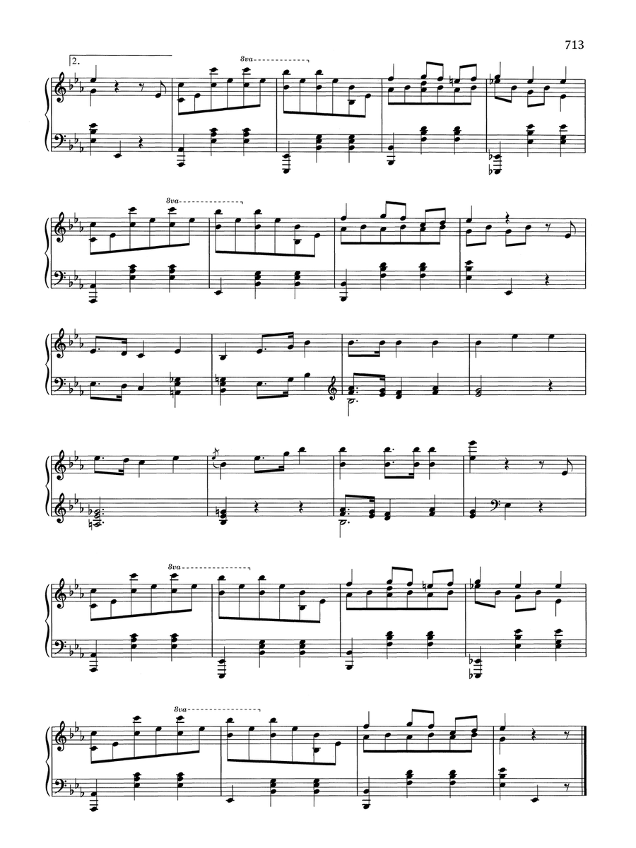Waltz in E-flat Major, KK. IVa, No. 14 Piano Solo scores gallery preview page 2