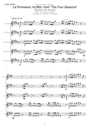<Piccolo/Flute Quintet> La Primavera 1st Mov. from "The Four Seasons"